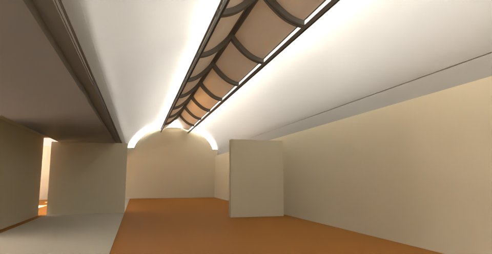 キンベル美術館ボールト天井のシミュレーション