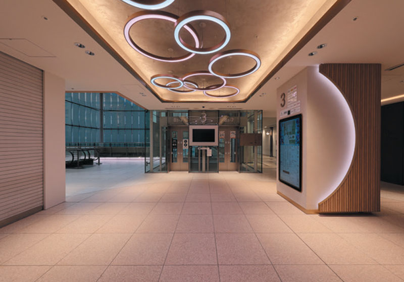 柱間接照明：バレンタインイベント