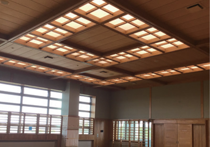 釧路町運動公園：照明リニューアル_照明リプレイス後通常時（色温度4000K-調光率50％）
