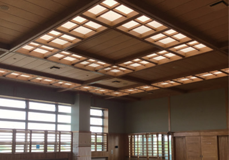 釧路町運動公園：照明リニューアル_照明リプレイス後避難利用時（色温度4000K-調光率30％）